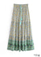 Boho Skirts in Esme Flower in Green For Women
